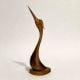 Handcrafted Wood Long Beak Bird Figurine